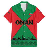 Oman Family Matching Mermaid Dress and Hawaiian Shirt with National Flag Colors and Crossed Khanjar Emblem Design