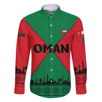 Oman Family Matching Puletasi and Hawaiian Shirt with National Flag Colors and Crossed Khanjar Emblem Design