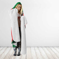 Oman Hooded Blanket with National Flag Colors and Crossed Khanjar Emblem Design