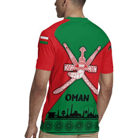 Oman Rugby Jersey with National Flag Colors and Crossed Khanjar Emblem Design