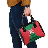 Oman Shoulder Handbag with National Flag Colors and Crossed Khanjar Emblem Design