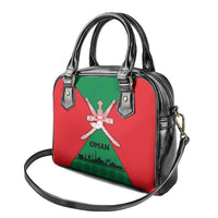 Oman Shoulder Handbag with National Flag Colors and Crossed Khanjar Emblem Design
