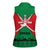 Oman Women Sleeveless Polo Shirt with National Flag Colors and Crossed Khanjar Emblem Design