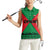 Oman Women Sleeveless Polo Shirt with National Flag Colors and Crossed Khanjar Emblem Design