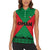 Oman Women Sleeveless Polo Shirt with National Flag Colors and Crossed Khanjar Emblem Design