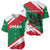 Oman Baseball Jersey with National Flag Colors and Falcon Soaring Graphic Design