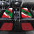 Oman Car Mats with National Flag Colors and Falcon Soaring Graphic Design