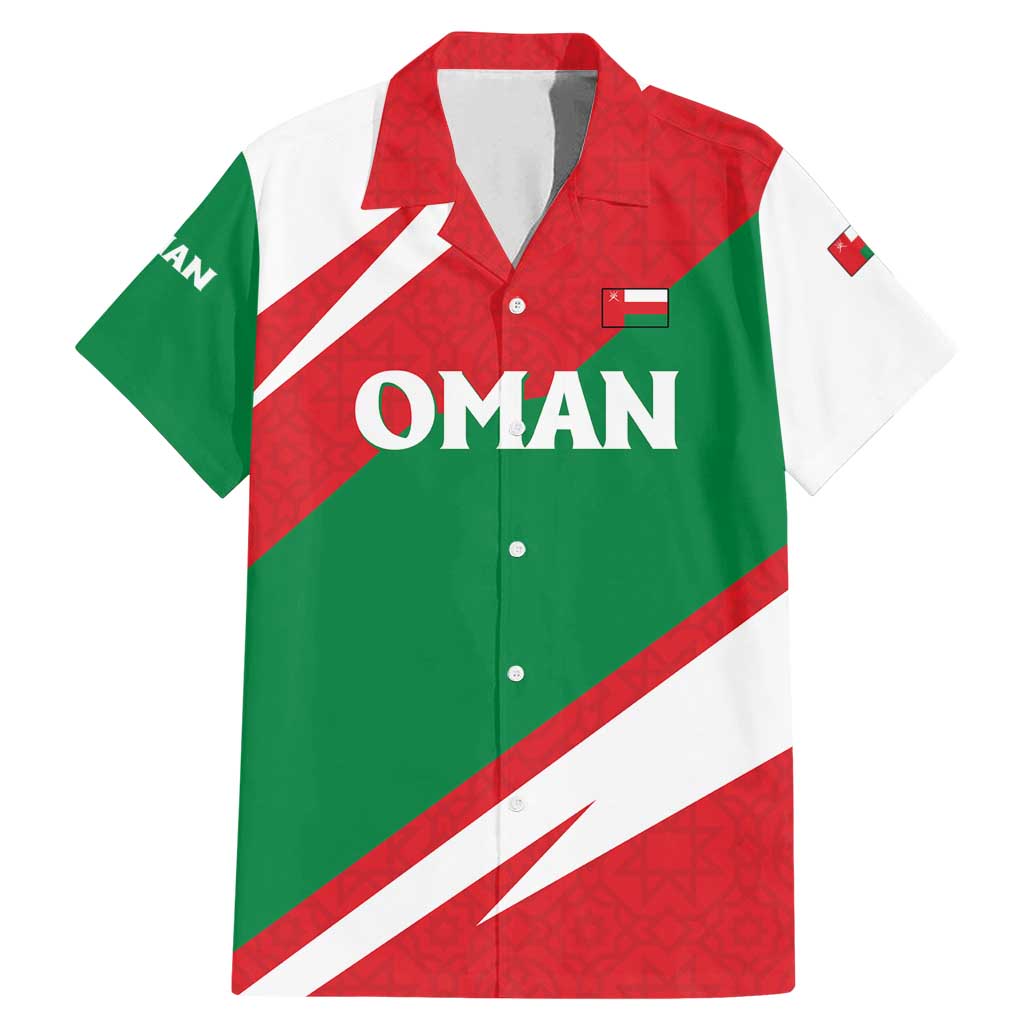 Oman Family Matching Mermaid Dress and Hawaiian Shirt with National Flag Colors and Falcon Soaring Graphic Design