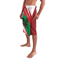 Oman Lavalava with National Flag Colors and Falcon Soaring Graphic Design