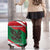 Oman Luggage Cover with National Flag Colors and Falcon Soaring Graphic Design