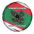 Oman Spare Tire Cover with National Flag Colors and Falcon Soaring Graphic Design