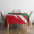 Oman Tablecloth with National Flag Colors and Falcon Soaring Graphic Design