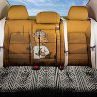 Oman Back Car Seat Cover with Traditional Camel Character and Desert Silhouette Design