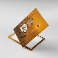 Oman Canvas Wall Art with Traditional Camel Character and Desert Silhouette Design