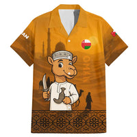 Oman Family Matching Mermaid Dress and Hawaiian Shirt with Traditional Camel Character and Desert Silhouette Design