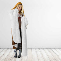 Oman Hooded Blanket with Traditional Camel Character and Desert Silhouette Design