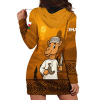 Oman Hoodie Dress with Traditional Camel Character and Desert Silhouette Design