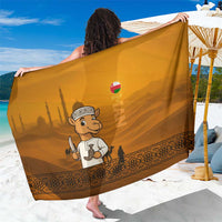 Oman Sarong with Traditional Camel Character and Desert Silhouette Design