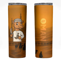 Oman Skinny Tumbler with Traditional Camel Character and Desert Silhouette Design