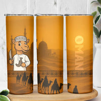 Oman Skinny Tumbler with Traditional Camel Character and Desert Silhouette Design