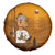 Oman Spare Tire Cover with Traditional Camel Character and Desert Silhouette Design