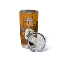 Oman Tumbler Cup with Traditional Camel Character and Desert Silhouette Design