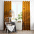 Oman Window Curtain with Traditional Camel Character and Desert Silhouette Design
