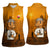 Oman Women Sleeveless Polo Shirt with Traditional Camel Character and Desert Silhouette Design