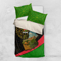 Oman Bedding Set with Camel Landscape and Geometric Pattern Design