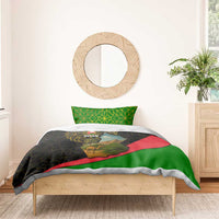 Oman Bedding Set with Camel Landscape and Geometric Pattern Design