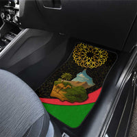 Oman Car Mats with Camel Landscape and Geometric Pattern Design