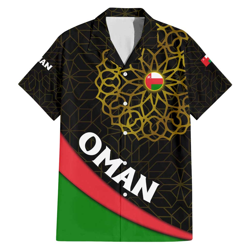 Oman Family Matching Mermaid Dress and Hawaiian Shirt with Camel Landscape and Geometric Pattern Design