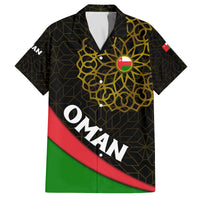 Oman Family Matching Off The Shoulder Long Sleeve Dress and Hawaiian Shirt with Camel Landscape and Geometric Pattern Design