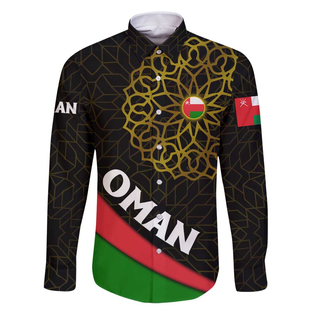 Oman Family Matching Puletasi and Hawaiian Shirt with Camel Landscape and Geometric Pattern Design