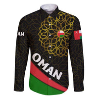 Oman Family Matching Puletasi and Hawaiian Shirt with Camel Landscape and Geometric Pattern Design