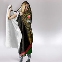 Oman Hooded Blanket with Camel Landscape and Geometric Pattern Design