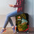 Oman Luggage Cover with Camel Landscape and Geometric Pattern Design