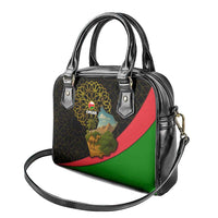 Oman Shoulder Handbag with Camel Landscape and Geometric Pattern Design