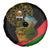 Oman Spare Tire Cover with Camel Landscape and Geometric Pattern Design