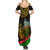 Oman Summer Maxi Dress with Camel Landscape and Geometric Pattern Design