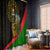 Oman Window Curtain with Camel Landscape and Geometric Pattern Design