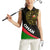 Oman Women Sleeveless Polo Shirt with Camel Landscape and Geometric Pattern Design