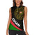 Oman Women Sleeveless Polo Shirt with Camel Landscape and Geometric Pattern Design