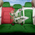 Oman Back Car Seat Cover with White Blossom Floral Design and National Flag Colors