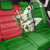 Oman Back Car Seat Cover with White Blossom Floral Design and National Flag Colors
