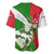Oman Baseball Jersey with White Blossom Floral Design and National Flag Colors
