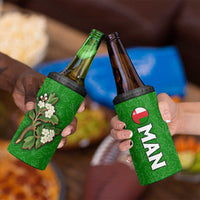 Oman 4 in 1 Can Cooler Tumbler with White Blossom Floral Design and National Flag Colors