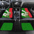Oman Car Mats with White Blossom Floral Design and National Flag Colors