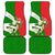 Oman Car Mats with White Blossom Floral Design and National Flag Colors