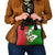 Oman Shoulder Handbag with White Blossom Floral Design and National Flag Colors